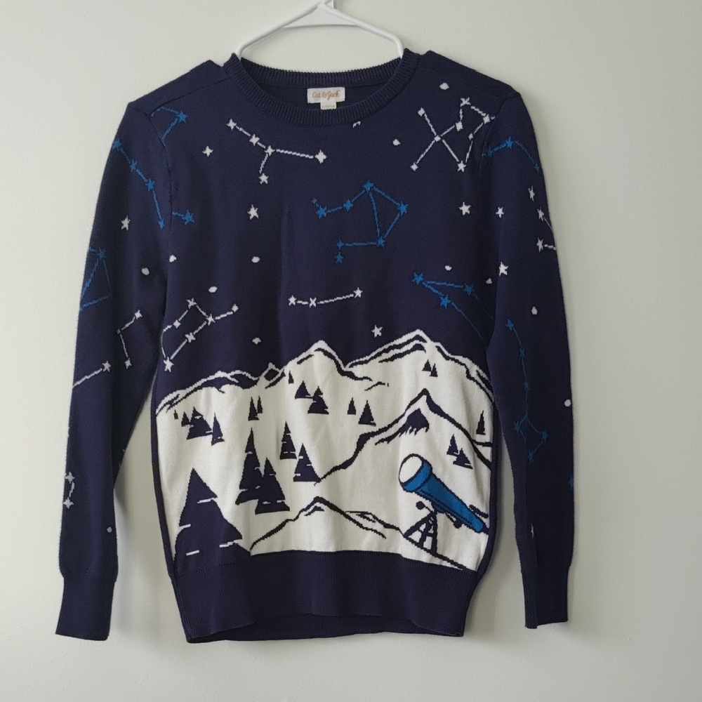 🎉4/$20Boy's Cat & Jack Navy Blue Constellation Sweater